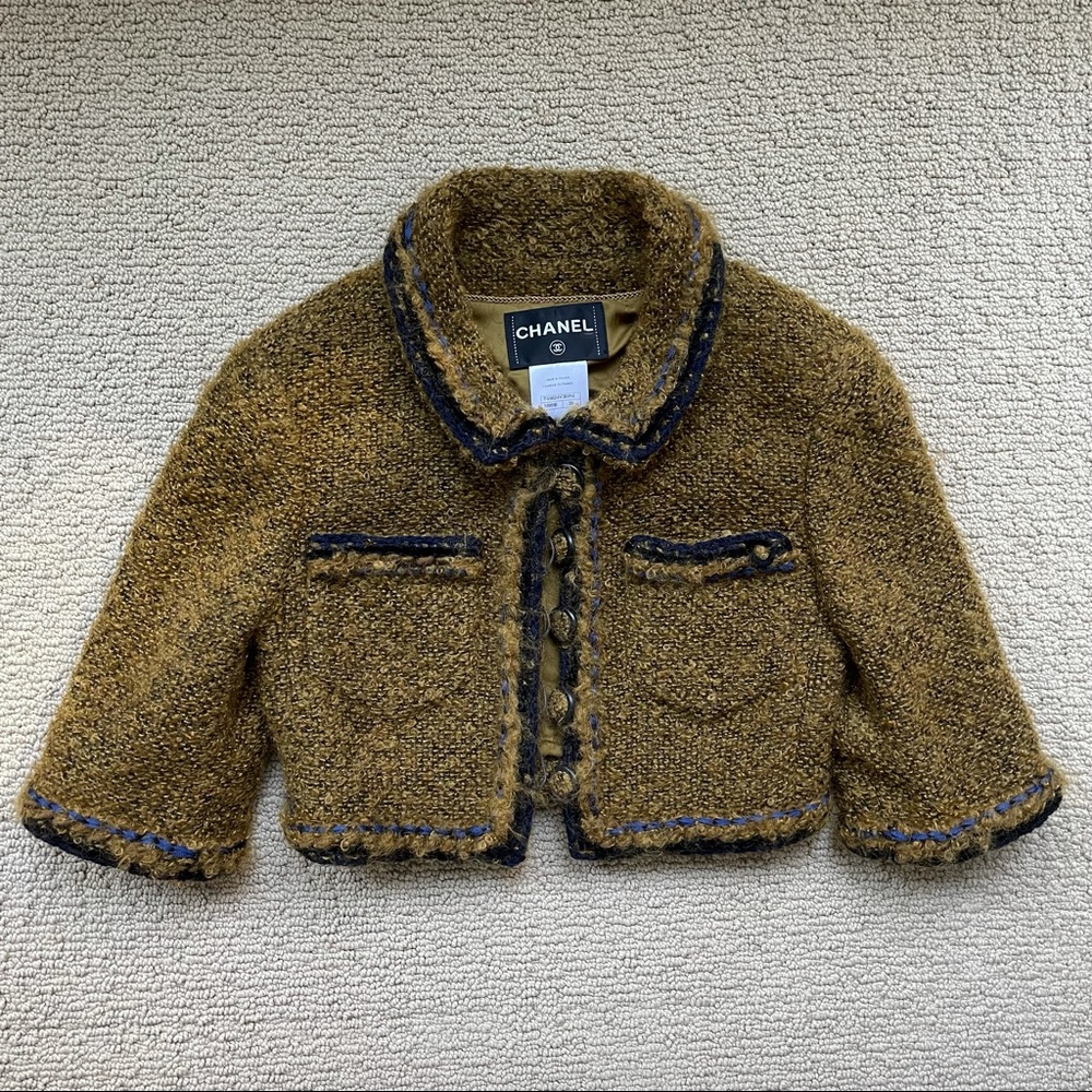 Chanel Cropped Tan Jacket